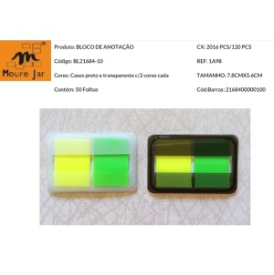 LEMBRETE MJ-Y21684-10 Cx:2016pç Sub :120pç   Box:12pçs