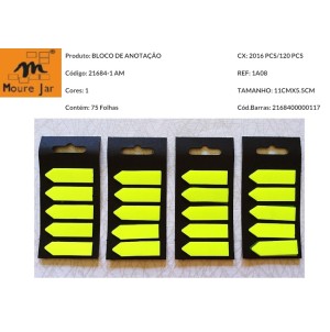 BLOCO DE ANOTACAO AMARELO: MJ-Y21684-1-AM