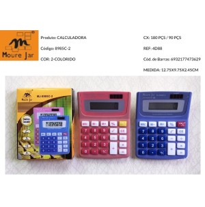 MJ8985A-2C CALCULADORA MEDIA  BETERIA 8DIG-------CX:180PÇS/MIN:90PÇS