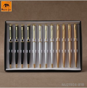 REF: MJ-21924-81B CANETA ESFEROGRAFICA, RETRATIL, METALICA ----------- CX:600PÇS/SUB:120PÇS- BOX:12PÇS  