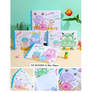 MJ 2004-4-4 CADERNO P/ DESENHO ---------- CX400PÇS/MIN:100PÇ/ MUL:10