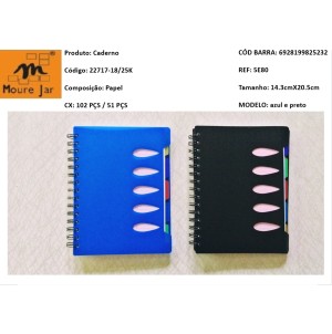 CADERNO. REF: MJ22717-18-25K