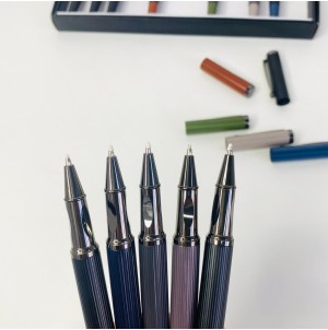 MJ21355-47B CANETA ESFEROGRAFICA, RETRATIL, DE CORPO METALICO------CX:600PÇS/MIN:60PÇS-BOX:12PÇS