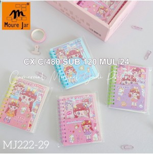REF:MJ222-29 CADERNO CX 480 MINIMO 180 MUL/24
