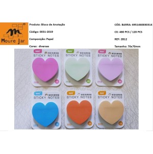 LEMBRETE DE PAPEL, AUTO-ADESIVO C/24 PÇ: MJ0031-2019