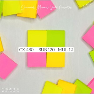 MJ23988-5 LEMBRETE DE PAPEL AUTO-ADESIVO ------------- CX 480PÇS SUB/120 MULT/12