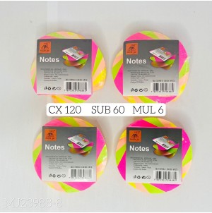 BLOCO DE ANOTACAO: MJ-T23988-8 CX 120 PÇS SUB 60 PÇS MUL/12