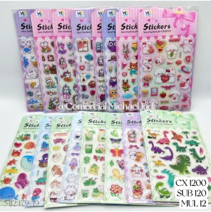  LDF-MJ2479-19.CARTELA ADESIVA DE PAPEL, COM DESENHOS-CX:1200PÇS/SUB 120PÇS-MUL12PÇS