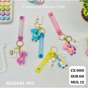 MJ 2481-P11 CHAVEIRO, DE PLASTICO. CX600PÇS SUB 60PÇS MUL/12