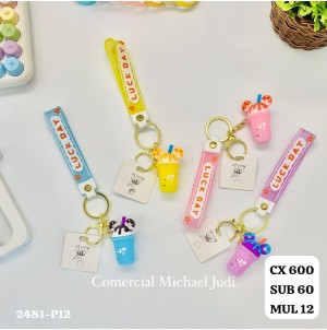 MJ 2481-P12 CHAVEIRO, DE PLASTICO. CX600 PÇS SUB 60PÇS MUL/12