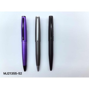 MJ-21355-52 CANETA ESFEROGRAFICA, RETRATIL, DE CORPO METALICO-------CX:600PÇS/MIN:60PÇS-BOX:12PÇS