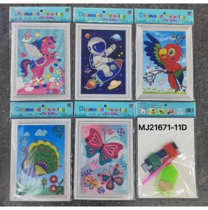 REF: MJ21671-11D PINTURA DIAMANTE ADESIVA CX:960PÇS/SUB:60PÇS -MUL/12PÇS