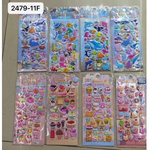 REF: MJ2479-11F BX C/20 CARTELA ADESIVA DE PAPEL, COM DESENHOS