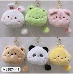  MJ3574-11 BX C/12 CHAVEIRO DE METAL, COM PELUCIA------CX:300PÇS/MIN:60PÇS-MUL/12PÇS