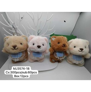 REF: MJ3574-18 CHAVEIRO DE METAL, COM PELUCIA ------------ CX:300PÇS/SUB:60PÇS-MUL/12PÇS