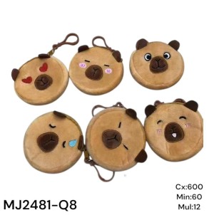 REF: MJ-2481-Q8 CHAVEIRO DE METAL, COM PELUCIA CAPIVARA ------------------- CX:600PÇS/MIN:120PÇS/MUL12PÇS