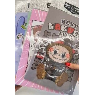 REF: MJ-2479-20G CARTELA ADESIVA DE PAPEL, COM DESENHOS LABUBU --------------- CX:960PÇS-MIN:120PÇS-MUL:12PÇS   