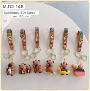 REF:MJ-12-14B CHAVEIRO EMBORRACHADO CAPIVARA ------------- CX:600PÇS/MIN:60PÇS-MUL:12PÇS    
