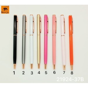 REF: MJ-21924-37B CANETA ESFEROGRAFICA, RETRATIL, METALICA ----------- CX:1000PÇS/SUB:100PÇS-  MIN:  50PÇS CADA COR 